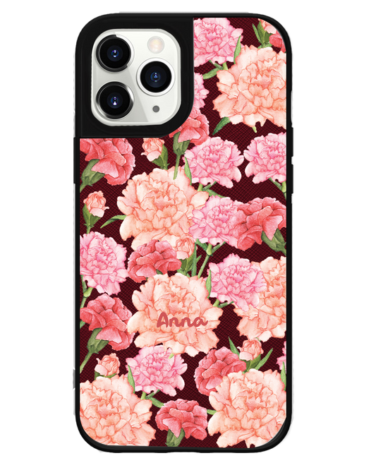 iPhone Leather Grip Case - January Carnation