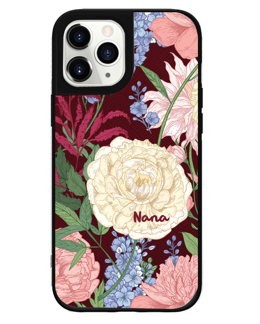 iPhone Leather Grip Case - July Delphinium