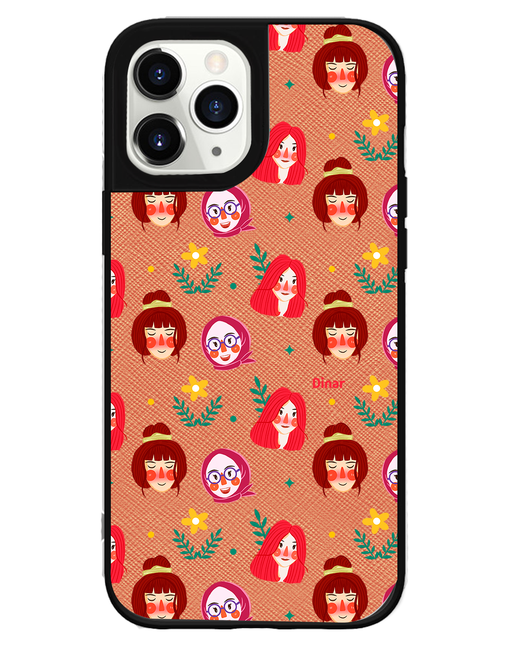 iPhone Leather Grip Case - Lovely Faces