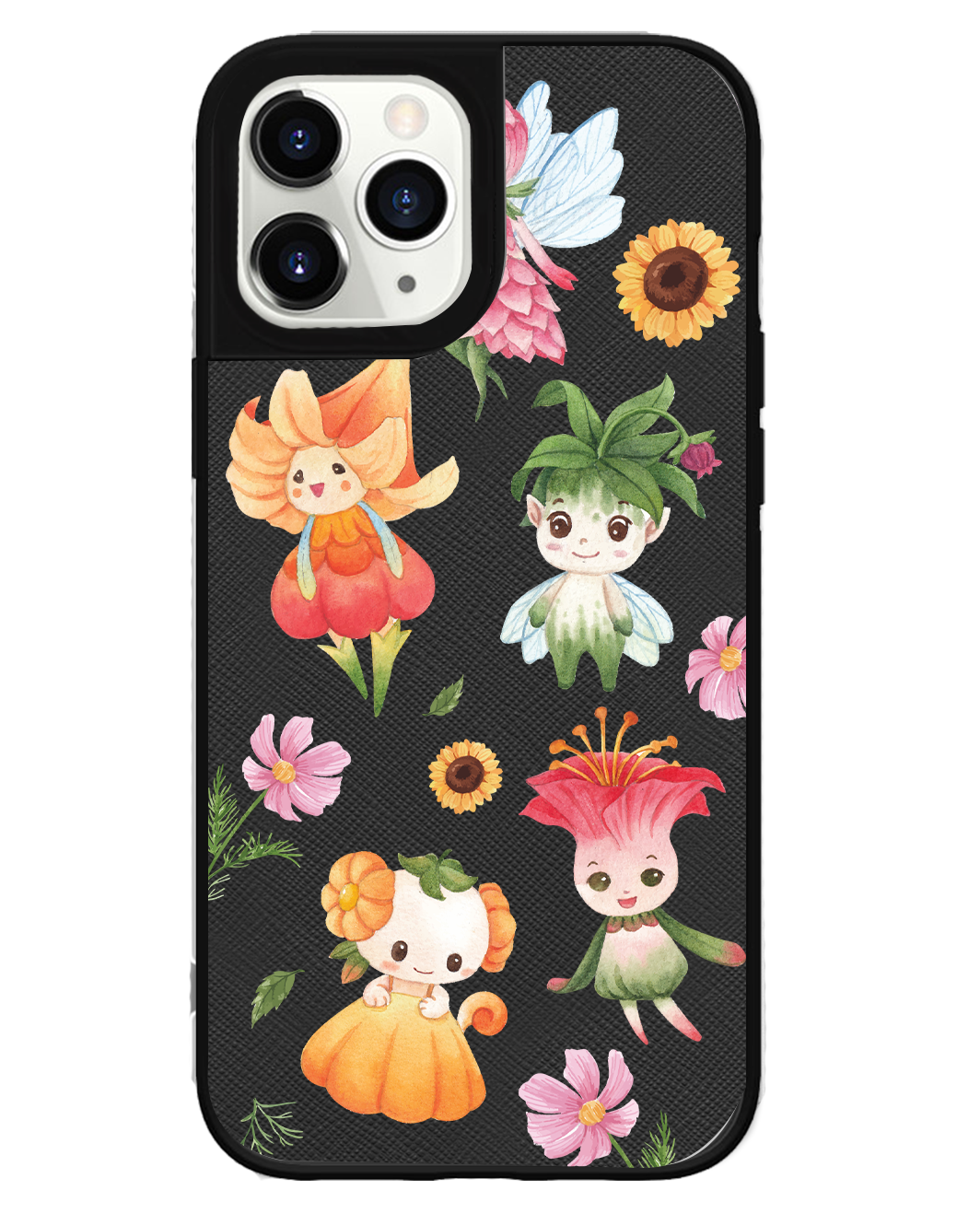 iPhone Leather Grip Case - Magical Garden