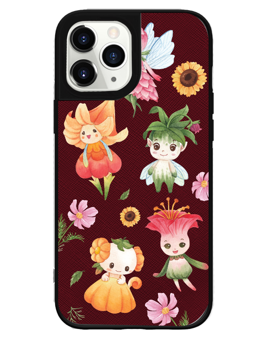 iPhone Leather Grip Case - Magical Garden