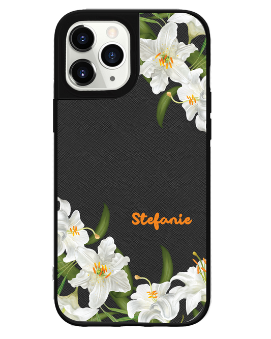 iPhone Leather Grip Case - May Lily of the Valley