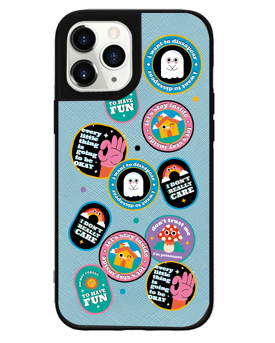 iPhone Leather Grip Case - Monster Sticker Pack