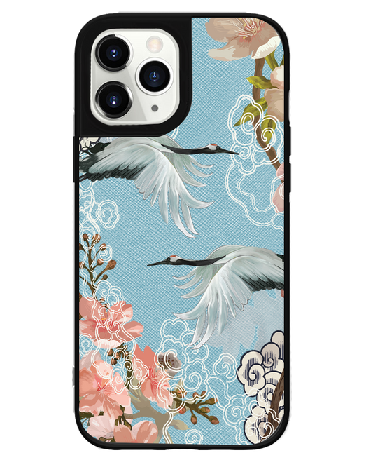 iPhone Leather Grip Case - Oil Painting Bird