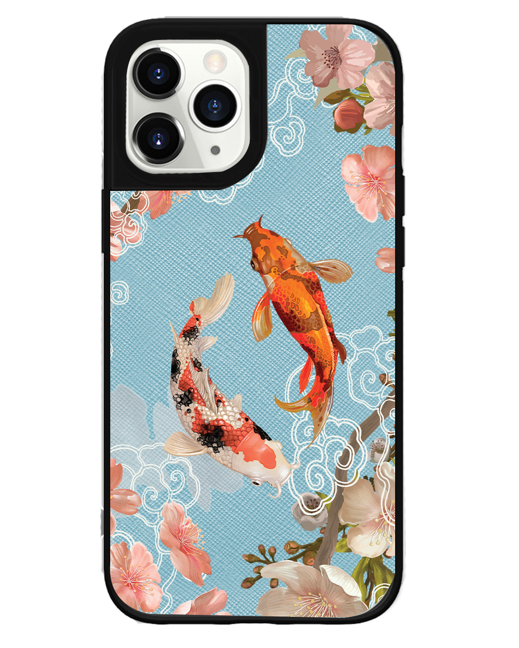 iPhone Leather Grip Case - Oil Painting Koi