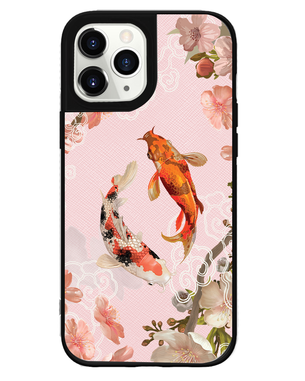 iPhone Leather Grip Case - Oil Painting Koi