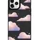 iPhone Leather Grip Case - Pastel Clouds