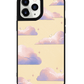 iPhone Leather Grip Case - Pastel Clouds