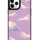 iPhone Leather Grip Case - Pastel Clouds