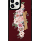 iPhone Leather Grip Case - Peony