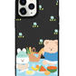 iPhone Leather Grip Case - Picnic Bear Blue