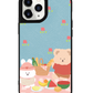 iPhone Leather Grip Case - Picnic Bear Pink