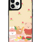 iPhone Leather Grip Case - Picnic Bear Pink