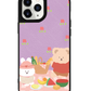 iPhone Leather Grip Case - Picnic Bear Pink