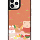 iPhone Leather Grip Case - Picnic Bear Pink