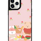 iPhone Leather Grip Case - Picnic Bear Pink