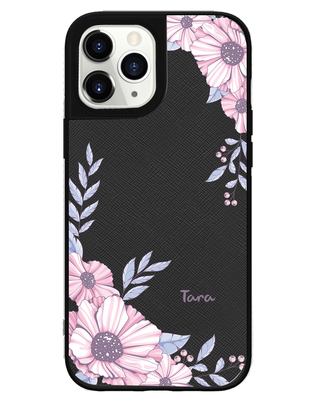 iPhone Leather Grip Case - Pink Blossom