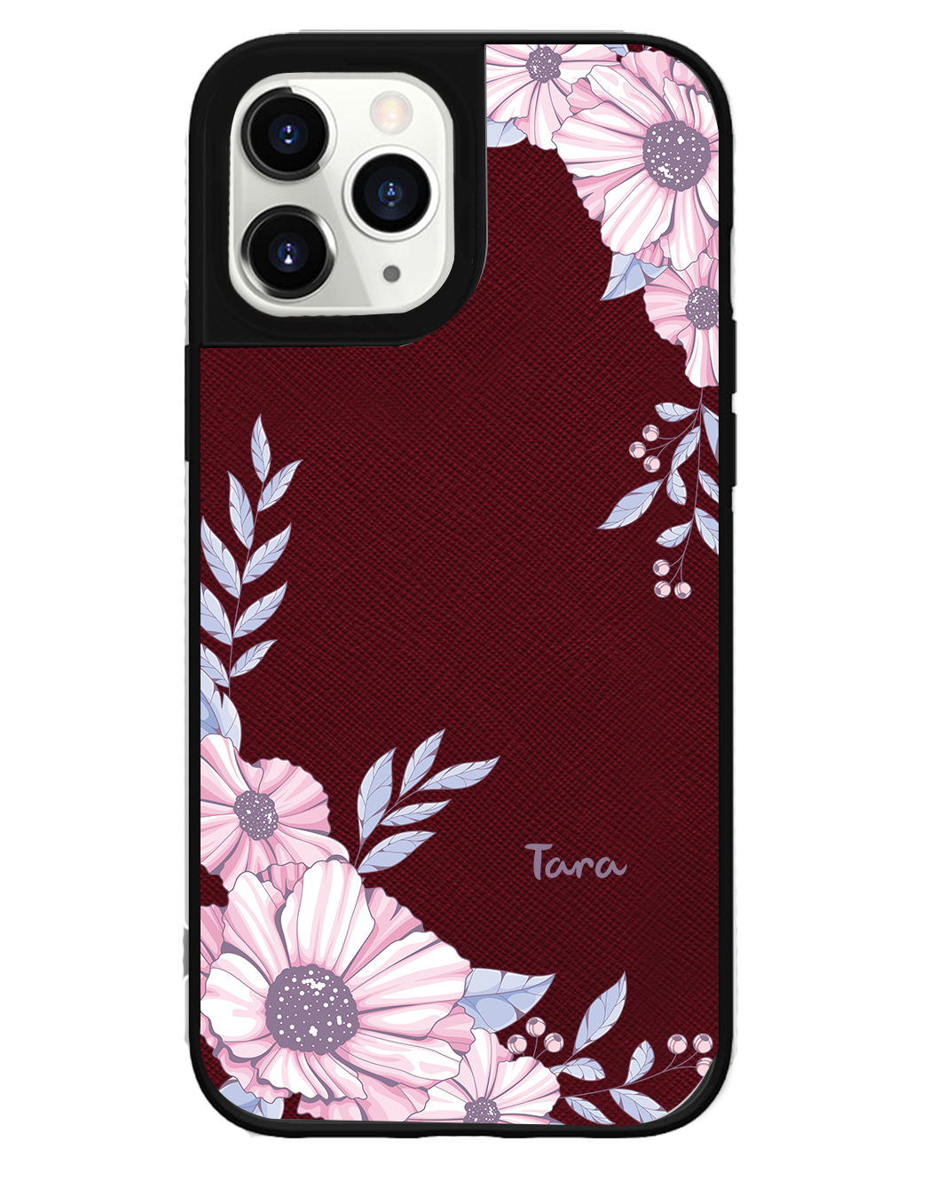 iPhone Leather Grip Case - Pink Blossom