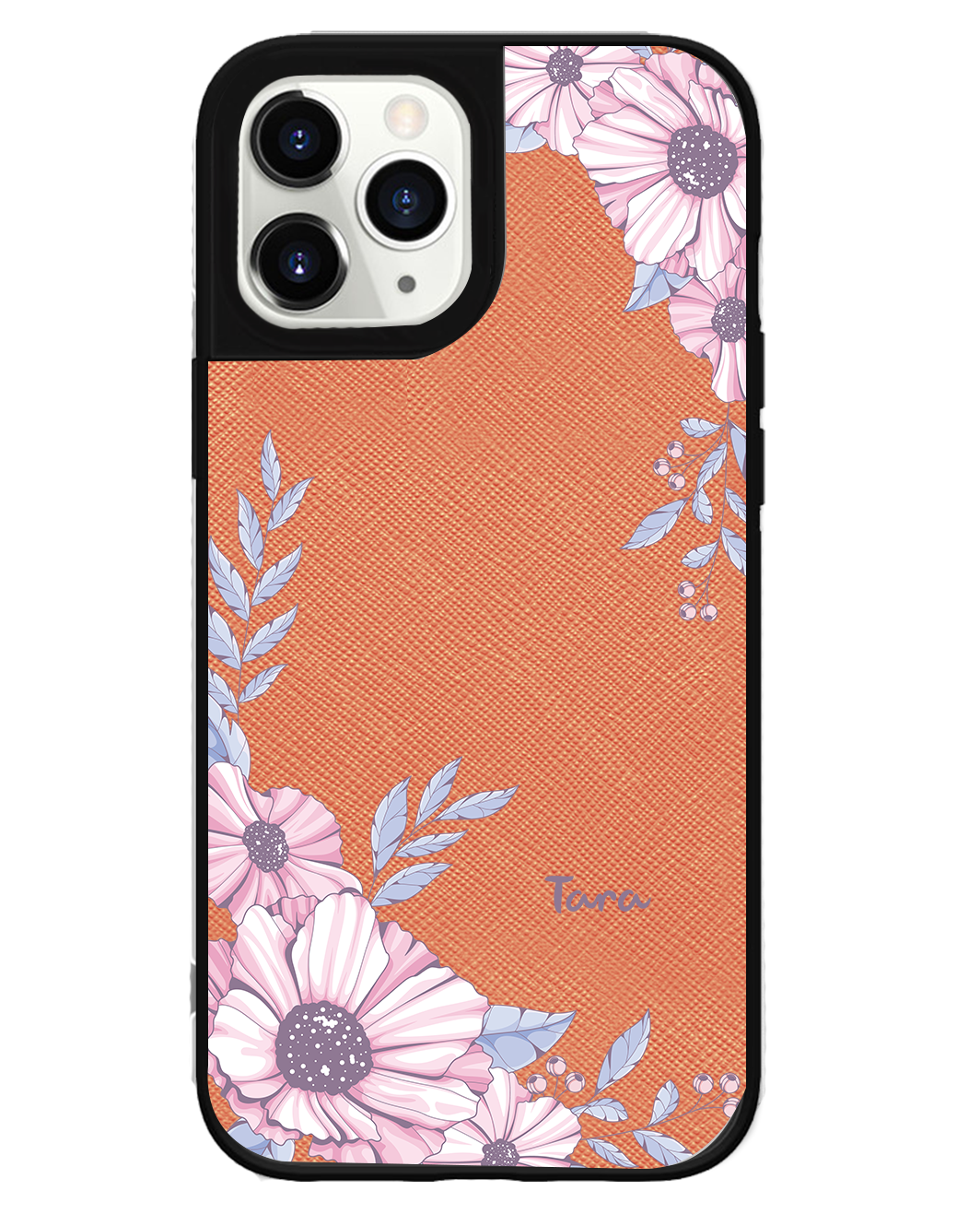 iPhone Leather Grip Case - Pink Blossom