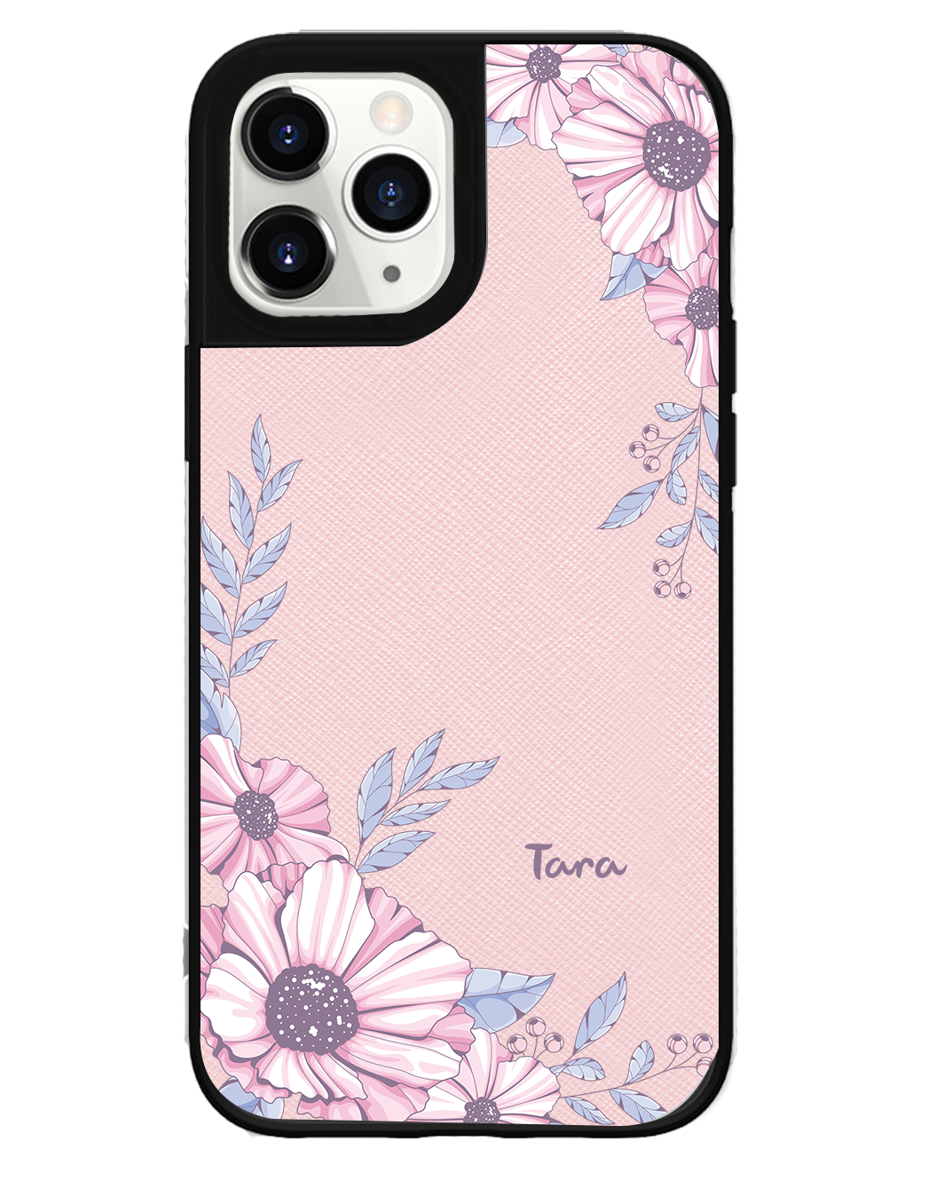 iPhone Leather Grip Case - Pink Blossom