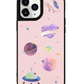 iPhone Leather Grip Case - Pink Planet