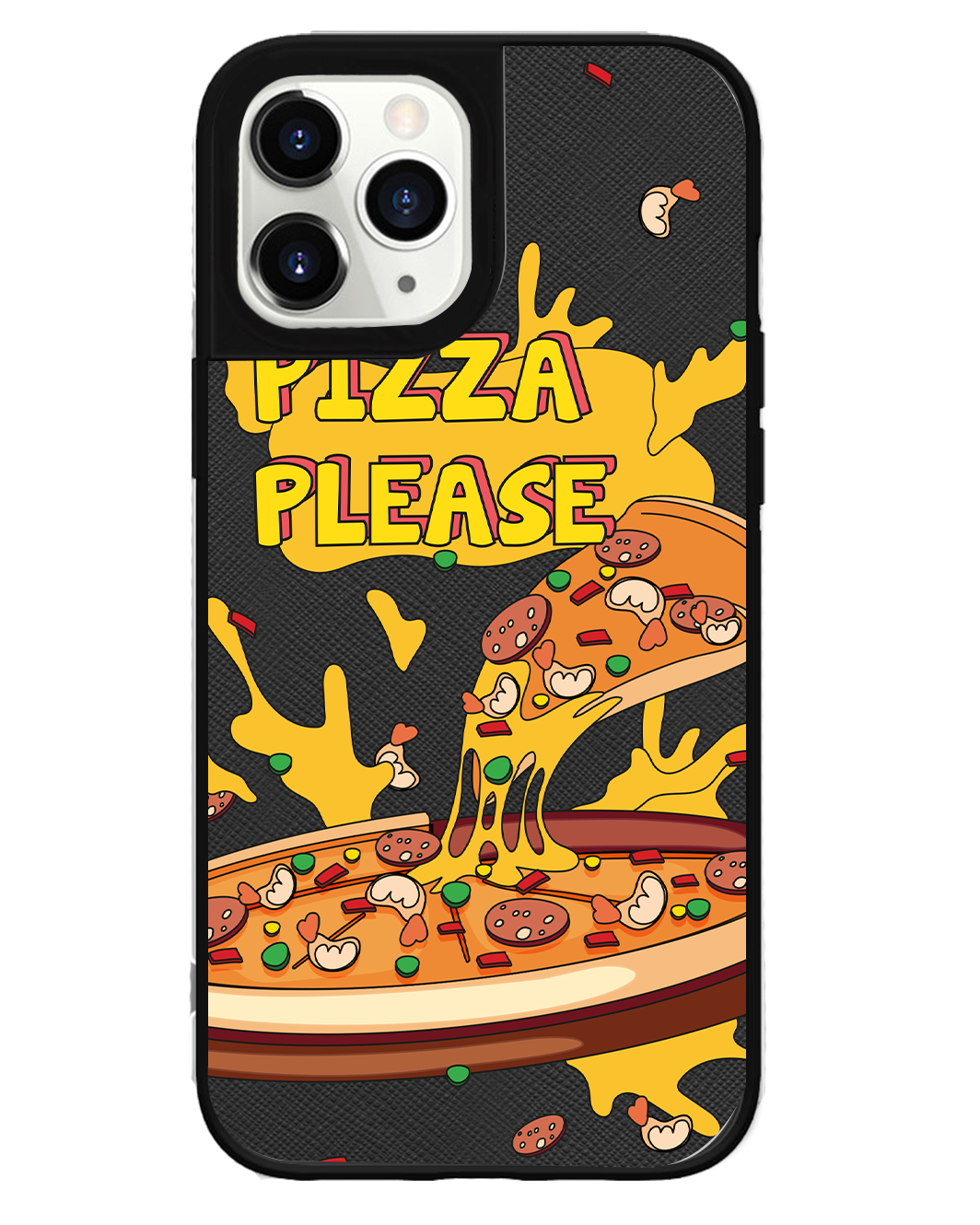 iPhone Leather Grip Case - Pizza Please