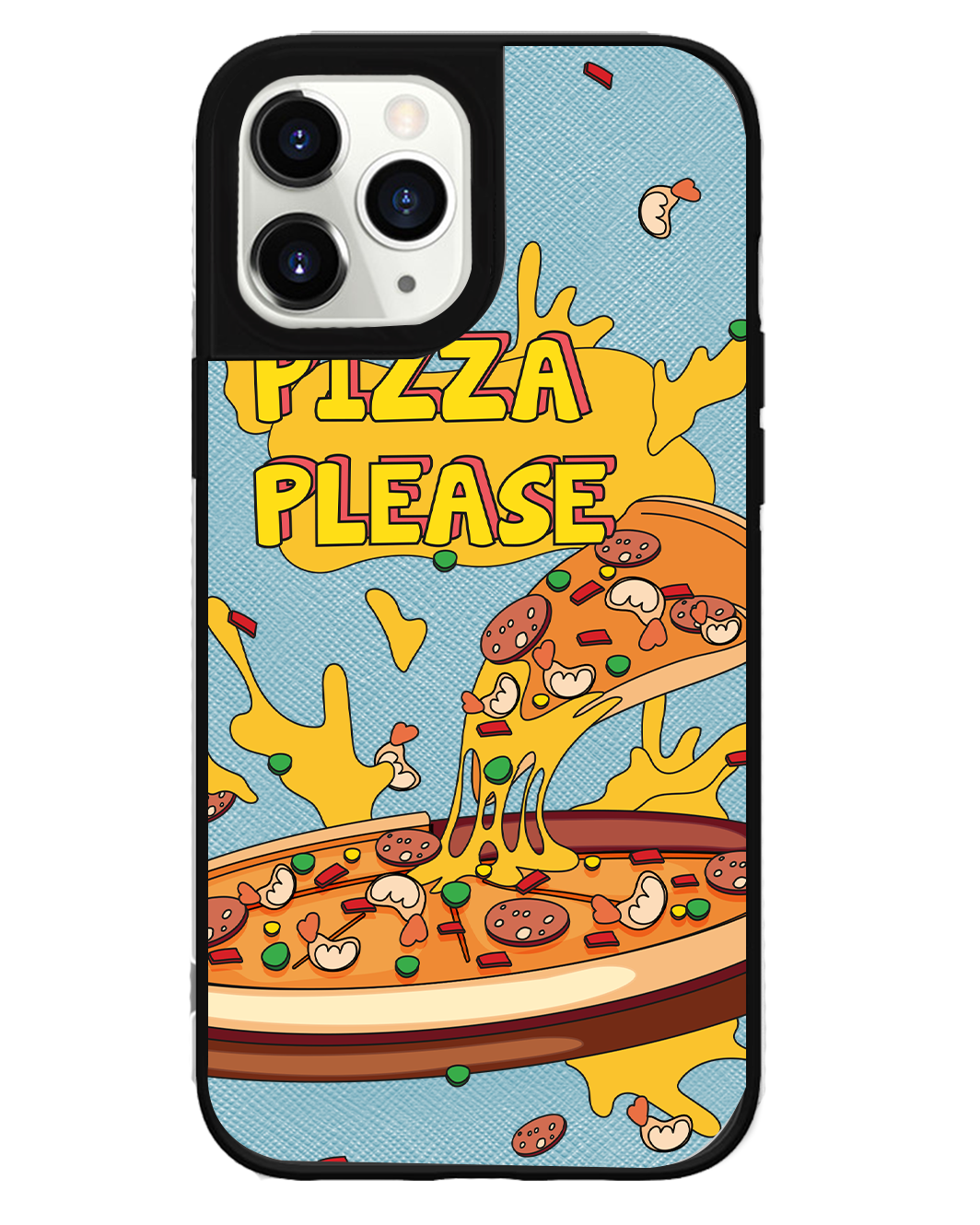 iPhone Leather Grip Case - Pizza Please