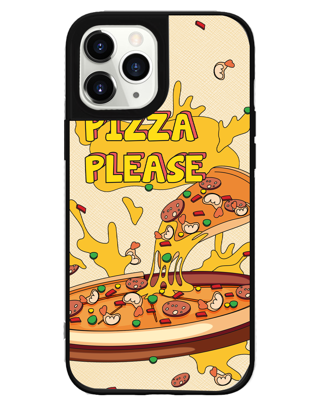 iPhone Leather Grip Case - Pizza Please