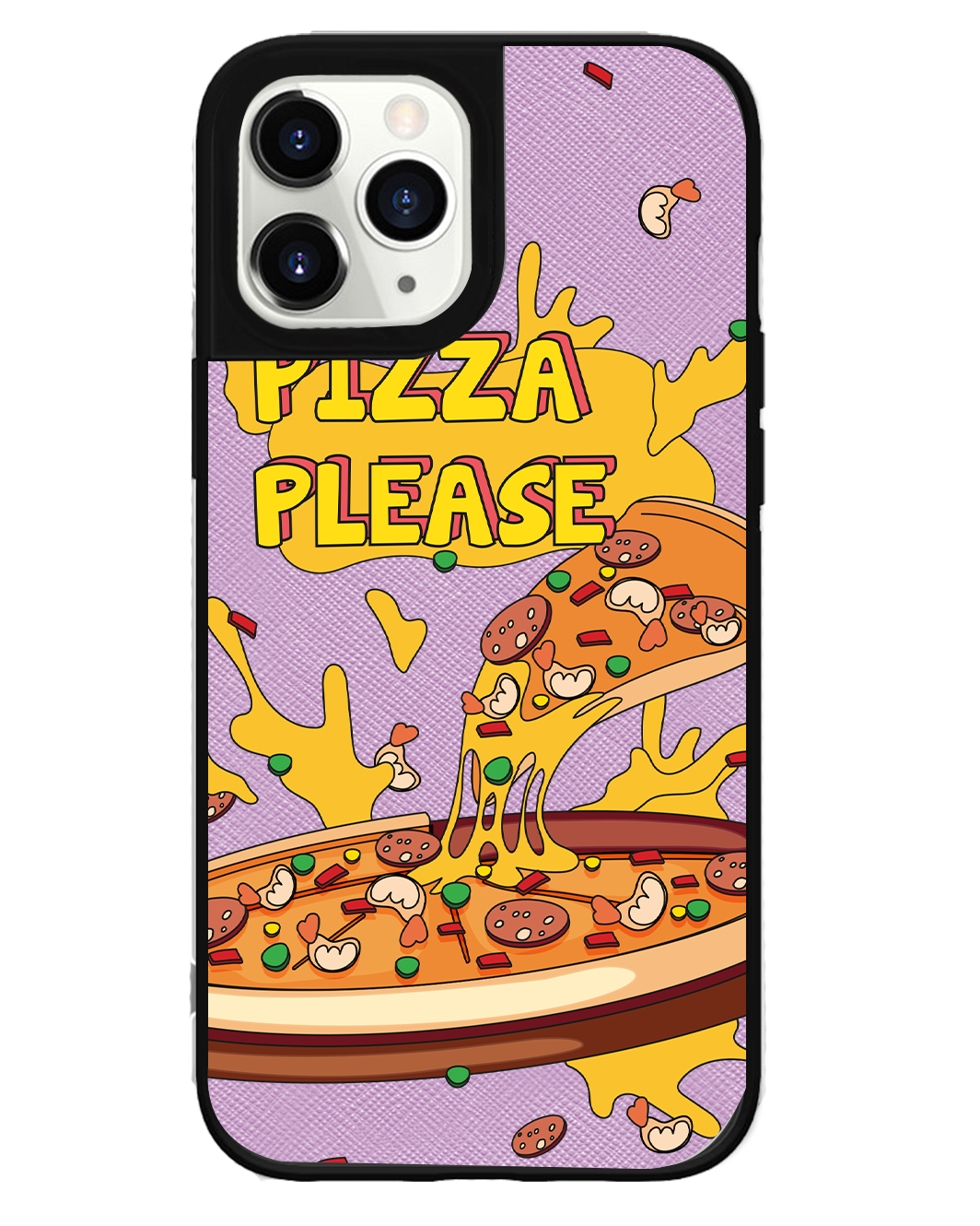 iPhone Leather Grip Case - Pizza Please