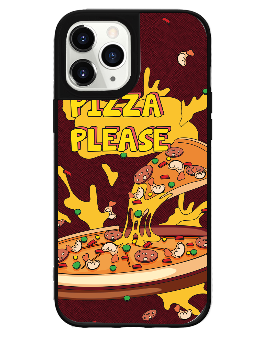 iPhone Leather Grip Case - Pizza Please