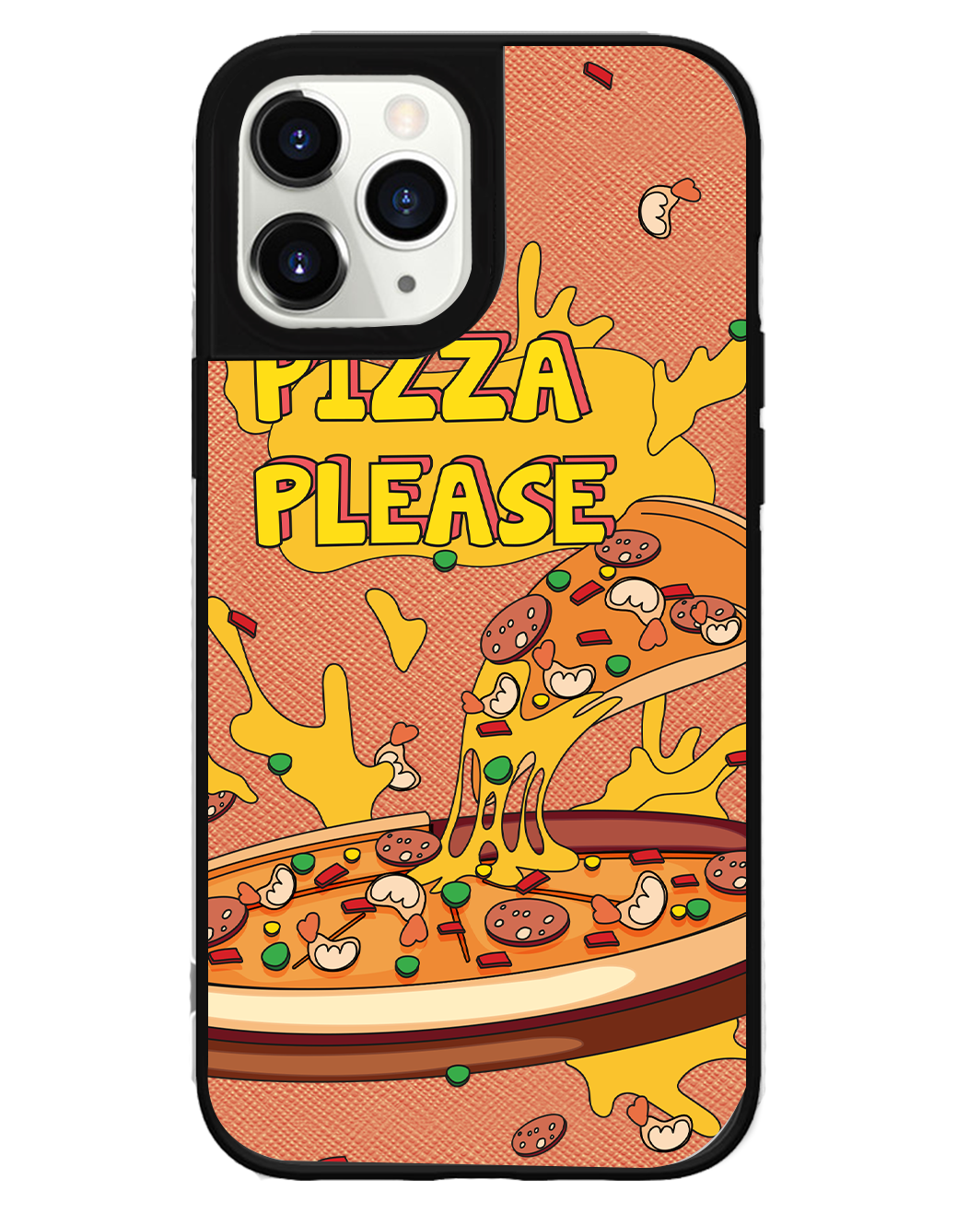 iPhone Leather Grip Case - Pizza Please