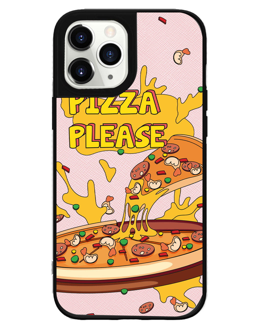 iPhone Leather Grip Case - Pizza Please