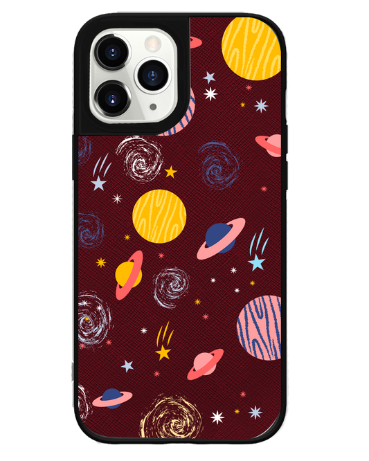 iPhone Leather Grip Case - Planetarium 2.0