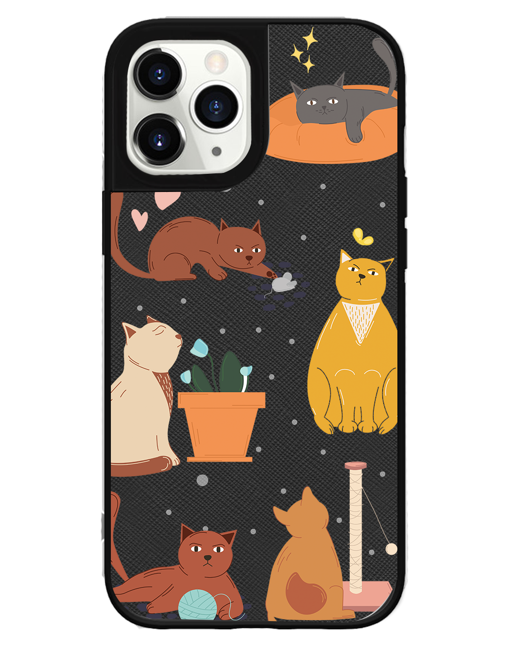 iPhone Leather Grip Case - Playful Cat 1.0