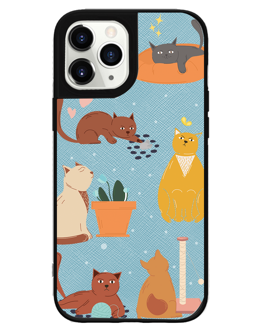 iPhone Leather Grip Case - Playful Cat 1.0