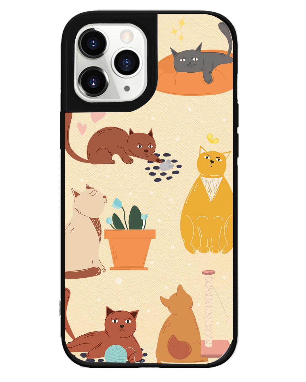 iPhone Leather Grip Case - Playful Cat 1.0