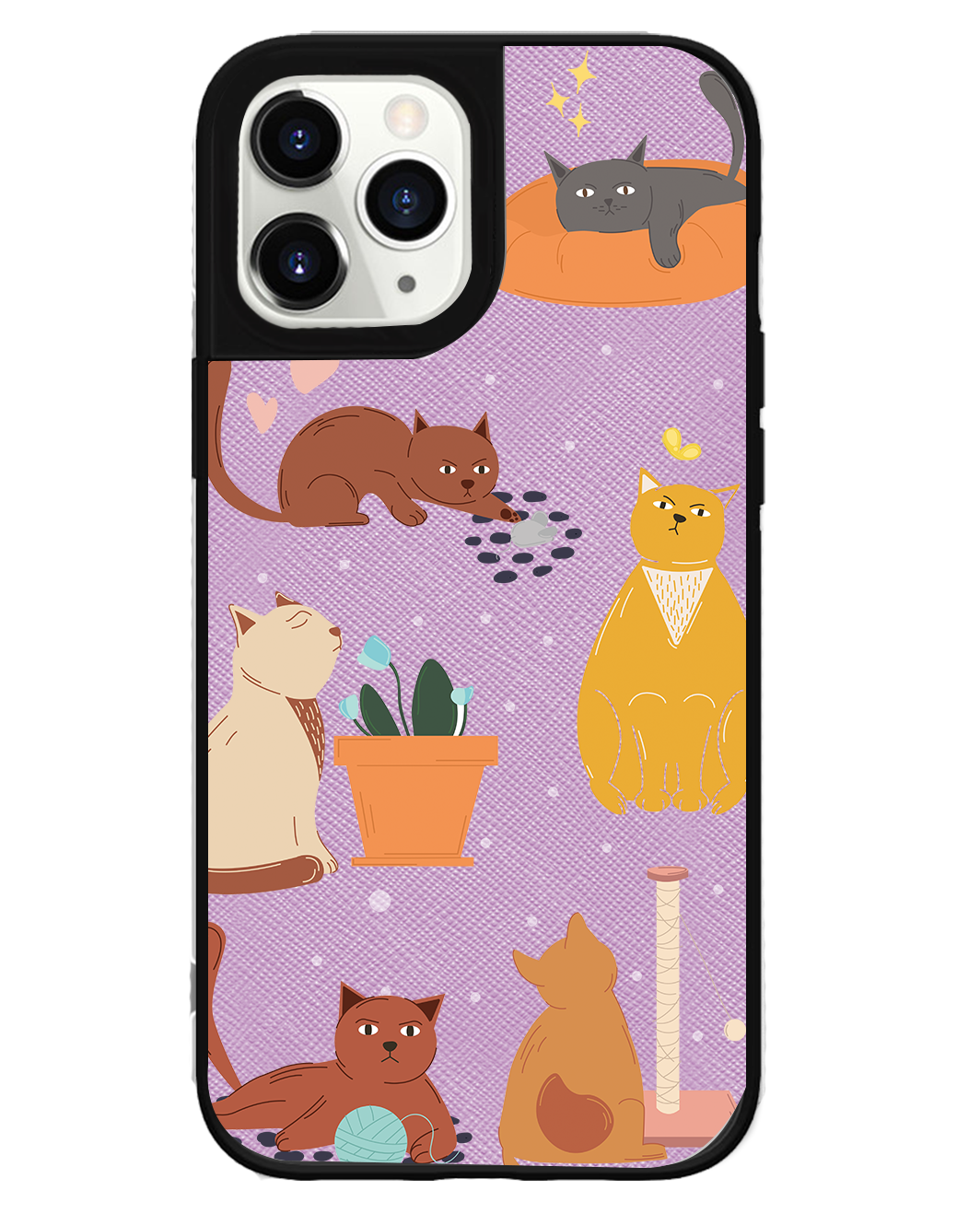 iPhone Leather Grip Case - Playful Cat 1.0