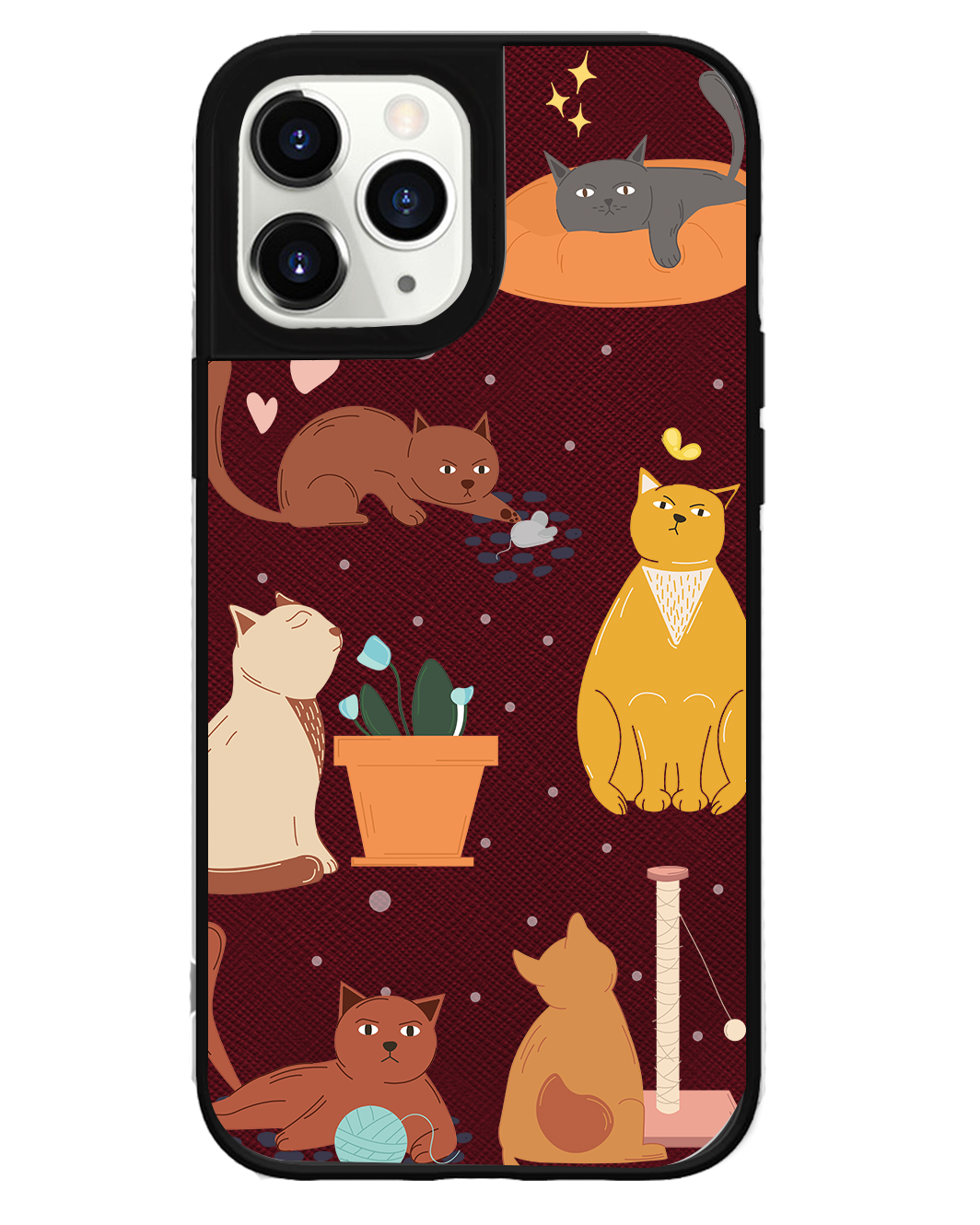 iPhone Leather Grip Case - Playful Cat 1.0