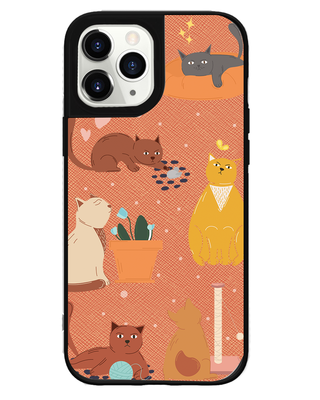 iPhone Leather Grip Case - Playful Cat 1.0