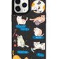 iPhone Leather Grip Case - Playful Cat 2.0