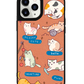 iPhone Leather Grip Case - Playful Cat 2.0