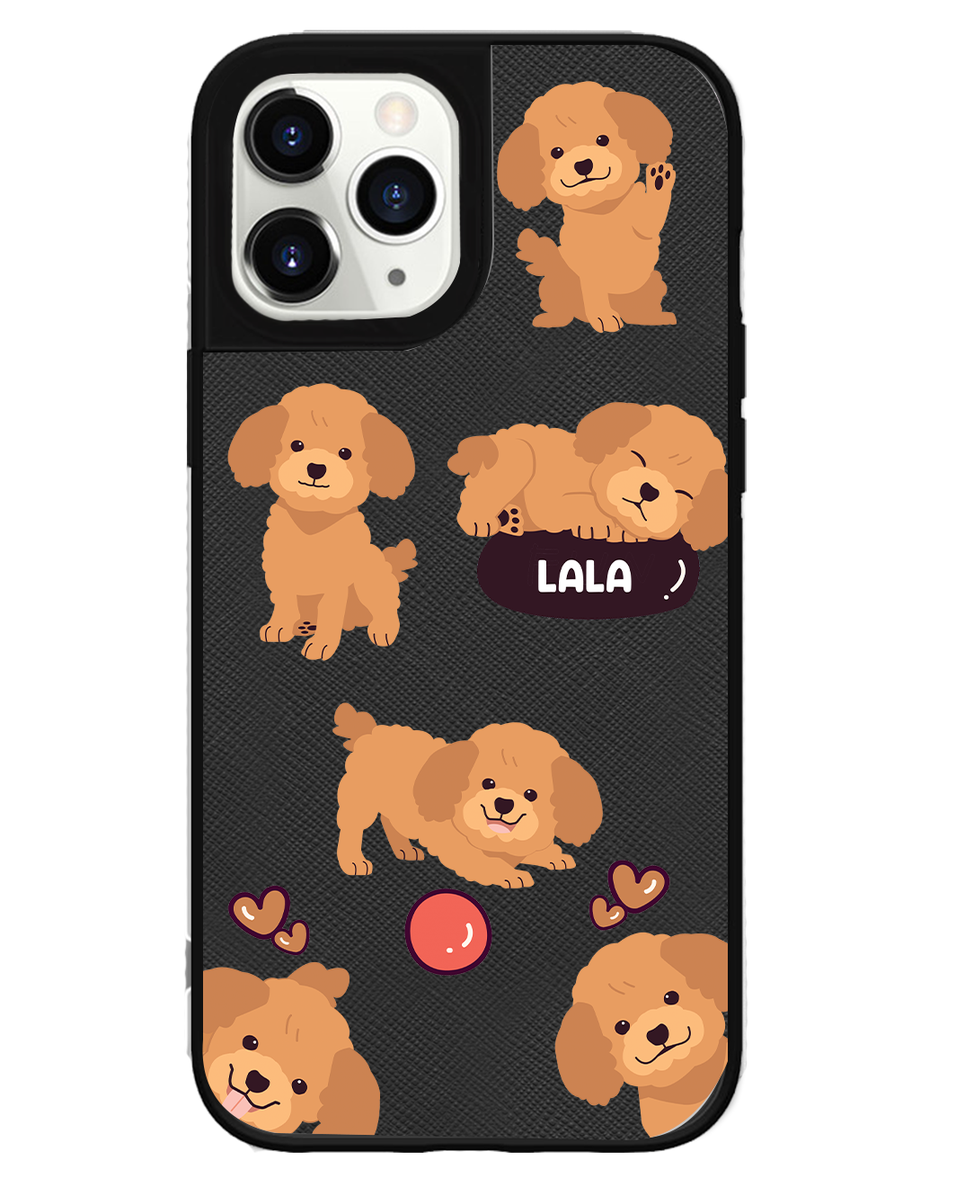 iPhone Leather Grip Case - Poodle Squad 1.0