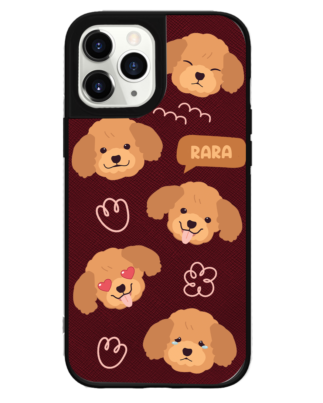 iPhone Leather Grip Case - Poodle Squad 3.0