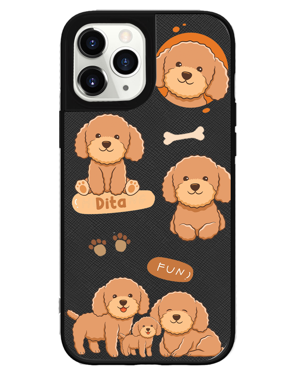 iPhone Leather Grip Case - Poodle Squad 4.0