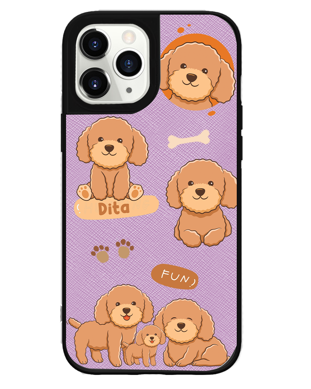 iPhone Leather Grip Case - Poodle Squad 4.0