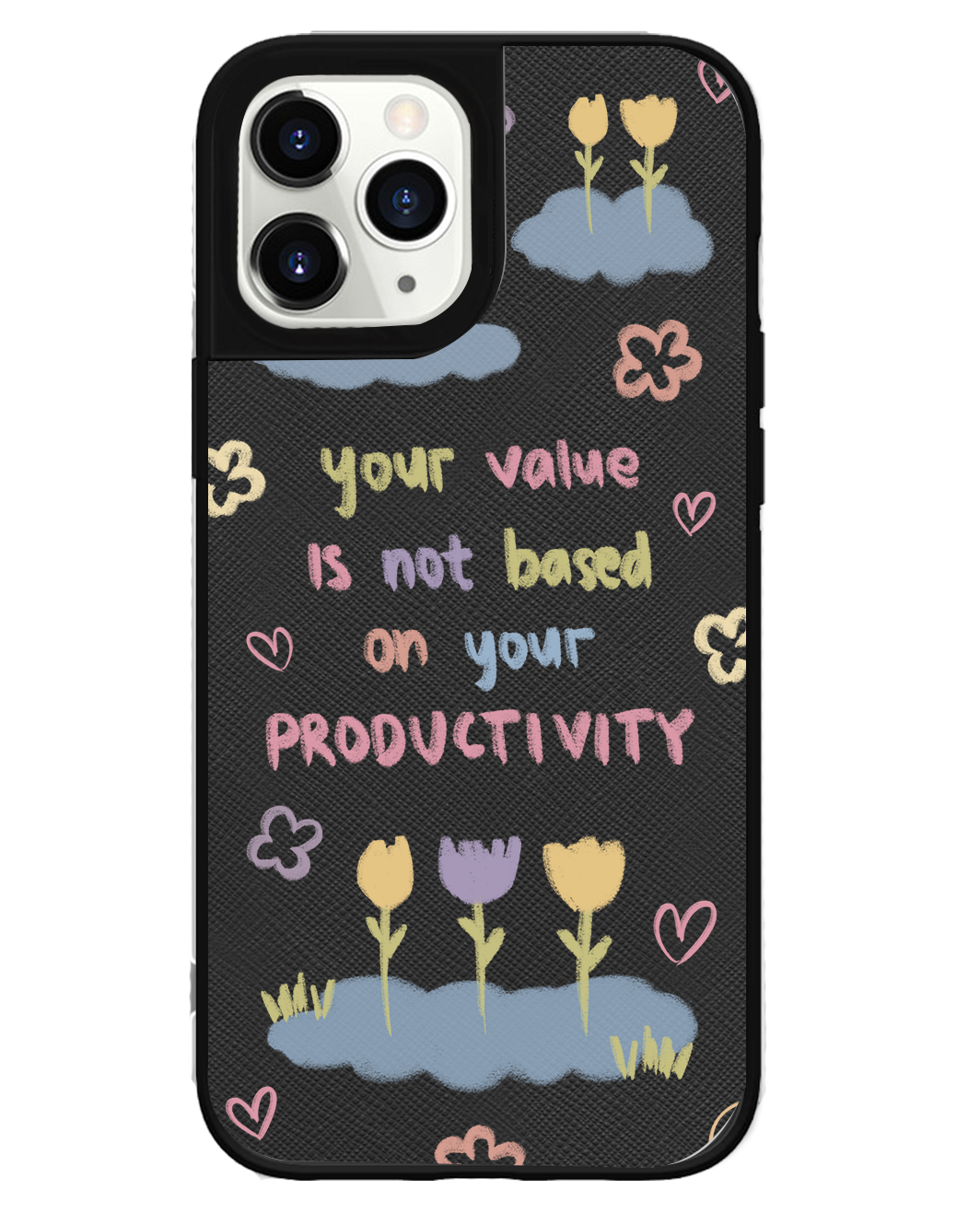 iPhone Leather Grip Case - Positive Energy