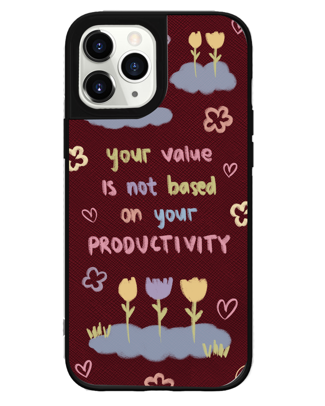 iPhone Leather Grip Case - Positive Energy