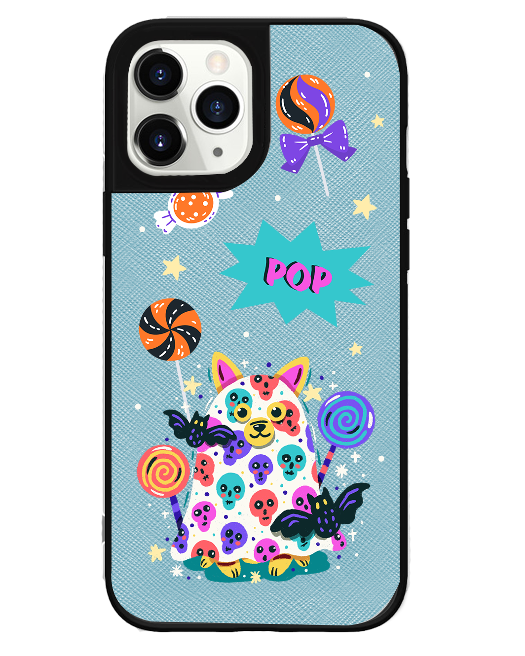 iPhone Leather Grip Case - Puppy Monster