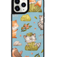 iPhone Leather Grip Case - Racoon & Friends