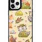 iPhone Leather Grip Case - Racoon & Friends